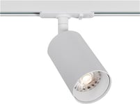 Spotlight Focus Track Gu10 1-Fas Vit, Vinklingsbar 90°, Vridbar 350°, 1-Fas Adapter, Ip20.