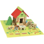 Jeu de construction en bois - JEUJURA - La Maison du Comte - 50 pièces - Rouge - Multicolore - Mixte