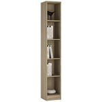 Furniture To Go Tall Narrow Bookcase, Sonama Oak, 4050647