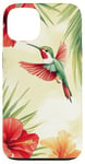 Coque pour iPhone 13 Colibri Tropical Fleurs Florales Nature Été