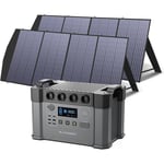 Allpowers - S2000 Pro Station d'énergie portable 1500Wh 2400W akku Générateur solaire Station d'énergie mobile (4000W crête) avec 2Pcs 200W Panneau