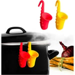 Ahlsen Repose Cuillère en Silicone,2PCS Porte-Cuillère de Cuisine en Silicone Porte Cuillère Silicone Pose Ustensile Silicone Spoon Rest pour Ranger