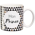 DRAEGER Paris | Mug Black & Gold Porcelaine Fine Mon Prince | Idée Cadeau pour Lui, Homme, ami, Copain, Fils| Tasse à thé, Tasse à café avec Coffret Cadeau