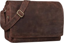 Sac Messenger Vintage en Cuir | Sac à Bandoulière Hommes Femmes | Sacoche Laptop 15 Pouces pour Bureau, Université, Travail | Sac en Cuir Véritable