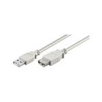 Goobay - Câble rallonge de recharge usb 2.0 Hi-Speed, gris - Connecteur usb 2.0 (type a) Prise femelle usb 2.0 (type a) - 1.8 m (67715)