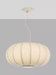 John Lewis Pumpkin Pendant Ceiling Light, Oatmeal/Grey