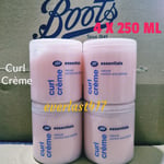 Boots Curl Creme­ High Definition Styling Cream enhance shine an Hold , 4X250 ML