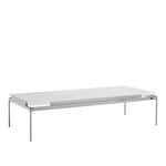 &Tradition - Sett Coffee Table LN12, Bianco Carrara/Dark Chrome - Soffbord - Luca Nichetto - Vit - Metall/Sten