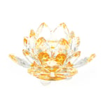 60 mm kvartskristall Lotus Flower Hantverk Glas Fengshui prydnad Yellow one size