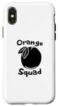 Coque pour iPhone X/XS Orange Squad - Un amoureux drôle d'oranges