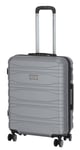 Featherstone 8 Wheel Hard Medium Suitcase - Silver