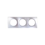 Plaques de finition polycarbonate - Alu - square 3 postes