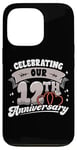 iPhone 13 Pro 12th Wedding Anniversary Celebrating 12 Years Matching Gift Case