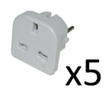 Travel Plug Adapters Boyz Toyz Euro EU to UK Family Holiday Europe Pack of 5