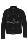Mens Trucker Suede Leather Jacket Black | Real Leather Western Shirt Jacket 1280