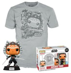 Figurine Funko Pop - Star Wars : Le Mandalorien N°464 - Ahsoka (Glow In The Dark) - T-Shirt