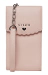 Ted Baker SIIINDY Scallop detail leather cross body phone case Dusky Pink