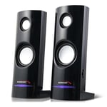 Audiocore Ac860 8w 3.5mm Usb Portable Bookshelf Speaker Set Pc/laptop/tablet