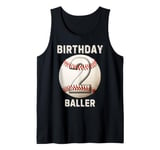 It's My 2nd Birthday Baseball 2 Year Old Boy Girl Tank Top