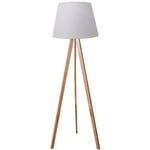 Golvlampa UNILUX Tooka vit/bambu