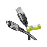 goobay 70755 Cable CAT 6 USB-C 3.1 a RJ45 Ethernet para una conexión estable a Internet por cable con router/módem/conmutador de red/Sustituye el adaptador USB a RJ45 / 1 Gbit/s / 15 M