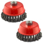 Brosse coupe fil volant 100mm pour 7" ou 9" Angle Meuleuse Twist Knot à 2PK236