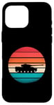 Coque pour iPhone 16 Pro Max Silhouette de réservoir de coucher de soleil vintage