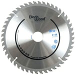 DIAMWOOD - Lame de Scie Circulaire Bois Alu pour Scies à Onglet Découpe Parfaite et Professionnelle Diamètre 210 mm 48 Dents trapézoïdales Négatives