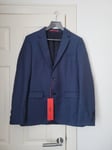 HUGO BOSS Marzotto Extra Slim Fit 100% Wool Suit Jacket Blazer Blue 36R RRP £279