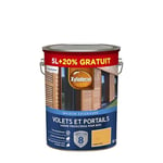 Xyladecor - Lasure Protectrice pour Bois Extérieur Acrylique - Volets, Portails, Portes, Fenêtres - Couleur : Satin Chêne Clair - Quantité : 5L + 20% gratuit