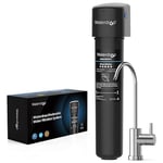 Waterdrop 15UB Under Sink Water Filter System, 60K Liters High Capacity Drinking Water Filtration System, with Dedicated Brushed Nickel Faucet, Reduce PFAS, PFOA/PFOS, Lead, Chlorine, Bad Taste