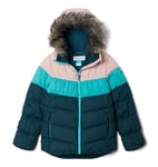 Columbia Girl's Arctic Blast Jacket, Ski Jacket, Night Wave/Bright Aqua/Dusty Pink, Size L