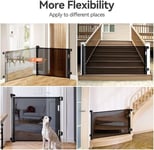 Retractable Pet Dog Gate Safety Guard Folding Baby Toddler Stair Gates Isolation