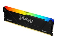 Kingston Fury Beast Rgb - Ddr4 - Modul - 8 Gb - Dimm 288-Pin - 2666 Mhz - Cl16 - 1.2 V - Ej Buffrad - On-Die Ecc - Svart