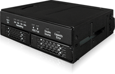 ICY DOCK – 2x 2.5"SATA HDD/SSD RAID 1 in 1x 5.25" bay black (MB902SPR-B R1)