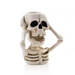 Hocus Pocus Halloween White Skeleton Tea Light Holder