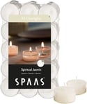 30 Scented Tealights Spiritual Jasmine, Clear Cup, 4.5 Hours Burn Time, 30 Pack