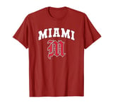 Miami Shirt Big M Colour University College Campus T-Shirt