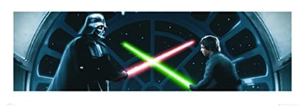 Editions Braun S751 Affiche Star Wars Vader Vs Luke Papier Noir 33 x 95