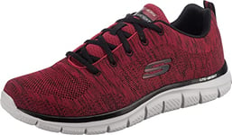 Skechers 232298 BBK, Basket Homme, Rouge/Noir, 41 EU