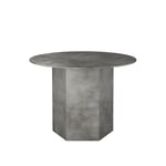 Gubi - Epic Coffee Table Round Ø60 Steel, Misty Gray - Soffbord - GamFratesi - Grå - Metall