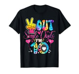 Peace Out Single Digits Tie Dye 10 Year Old Girl Birthday T-Shirt