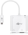 Goobay USB-C Multiport Adapter til HDMI, VGA, 3,5 mm, USB-C PD 100W - Hvit