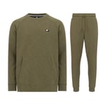 Nike Sportswear Optic Crew Neck Cotton Fleece Tracksuit Green