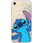 ERT GROUP Coque de téléphone Portable pour Apple Iphone 7/8/ SE 2/ SE 3 Original et sous Licence Officielle Disney Motif Stitch 018, avec Effet de débordement de Paillettes