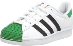 adidas Unisex Kid's Superstar Sneakers White Core Black Green Size 5 UK (38 EU)