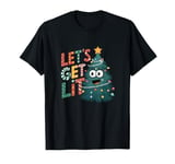 Let's Lit Funny Cute Green Christmas Tree Lights T-Shirt