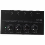 Headphone Amplifier 4 Channels Stereo Audio Amp Earphone Splitter 1/4in TS AC