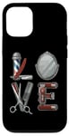 iPhone 14 Love Design Hairdresser Hairdryer Scissors Barber Hair Brush Case