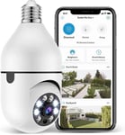 Optiguard Ampoule Camera Surveillance WiFi 5G E27 Camera 360º 1080P Full HD Vision Nocturne Infrarouge Détection de Mouvement Camera Ampoule Exterieur Bulb Camera Maison,Bureau ou Entreprise